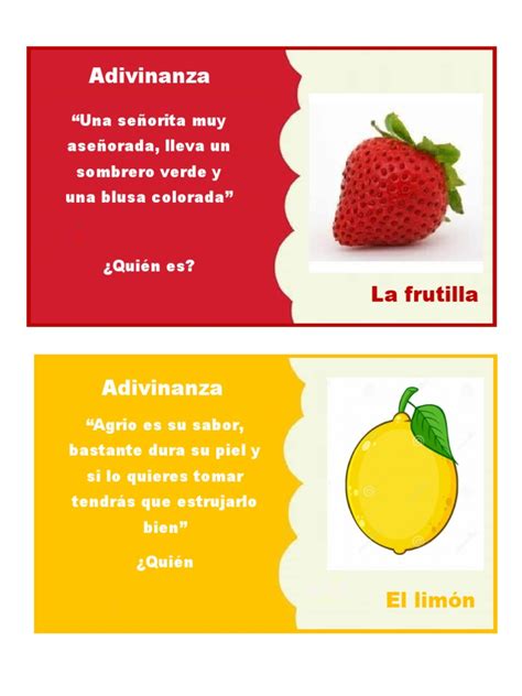 adivinanzas de frutas gratis.